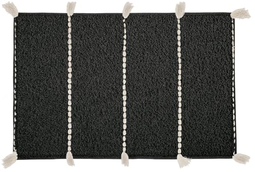 Kleine Wolke Travis Bath Mat 80 x 140 cm 100% Cotton Black