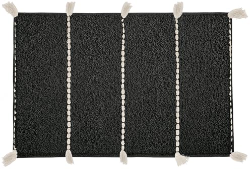 Kleine Wolke Travis Bath Mat 80 x 140 cm 100% Cotton Black