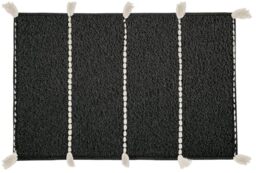 Kleine Wolke Travis Bath Mat 80 x 140 cm 100% Cotton Black