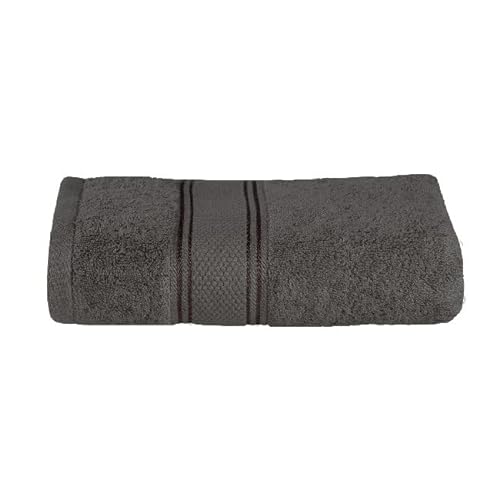 Homemania 15532 Shower Towel for Face, Hands, Bath-Anthracite Cotton, 90 x 140 cm