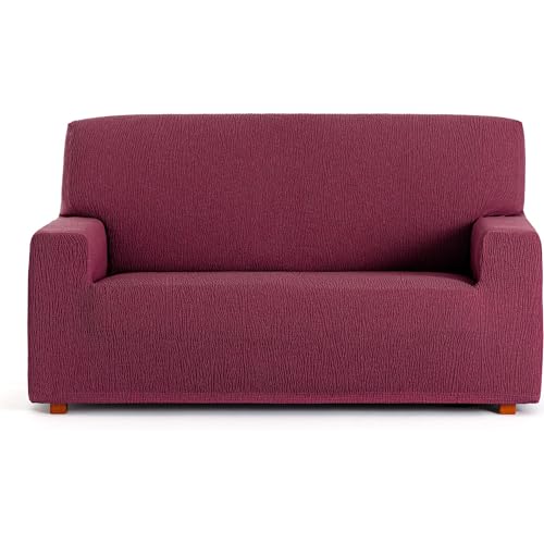 ECOMMERC3 Universal and Versatile 3 Seater Sofa Cover ??? Bordeaux Sofa Cover Protector Easy to Install for Back, Seat and Arms