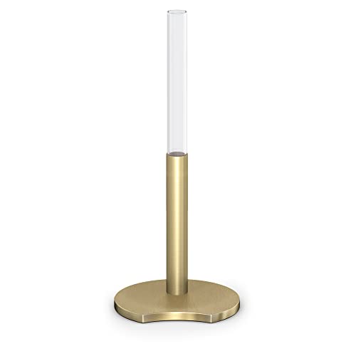 Swarovski Single Stem Vase, Glass Vase with a Brushed Gold Tone Base, from the Swarovski Garden Tales Collection
