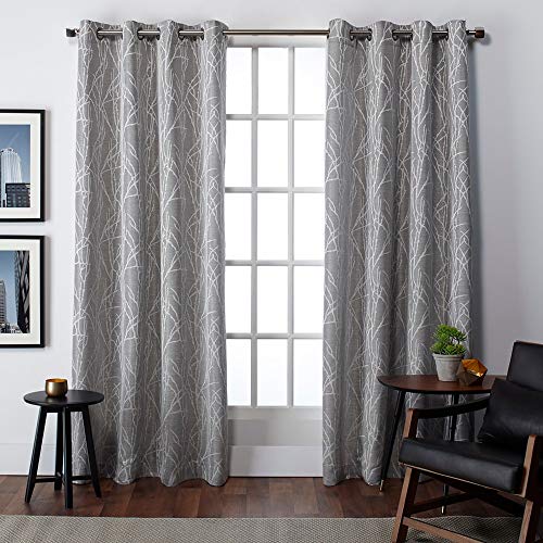 Exclusive Home Curtains Finesse Grommet Top Panel Pair, Ash Grey, 54x84, 2 Piece