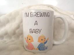 I'm Brewing a Baby 11oz Ceramic Mug Gift Xmas Birthday Christmas Fathers Day Mothers Day