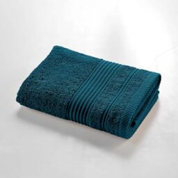Douceur d'Intérieur, Tendresse Indigo Hand Towel (50 x 90 cm) Plain Terry Cloth 100% Cotton