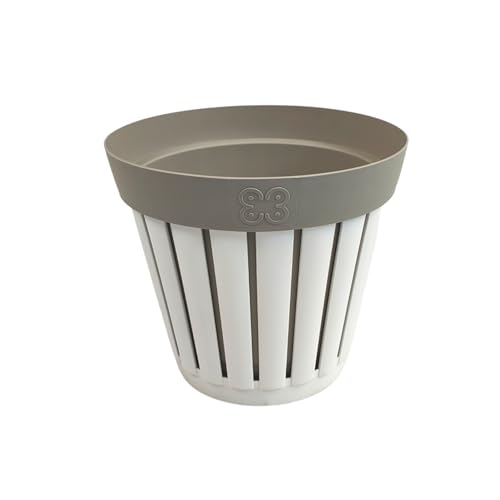 Ecoplast Kreta Flower Made of Recycled Plastic, Plant Pot Cover, Azure, 355x265x500 mm