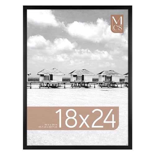 MCS Gallery Foundation Poster Frame, Picture Frame For Wall Art, Black, 18 x 24 Inch, Single