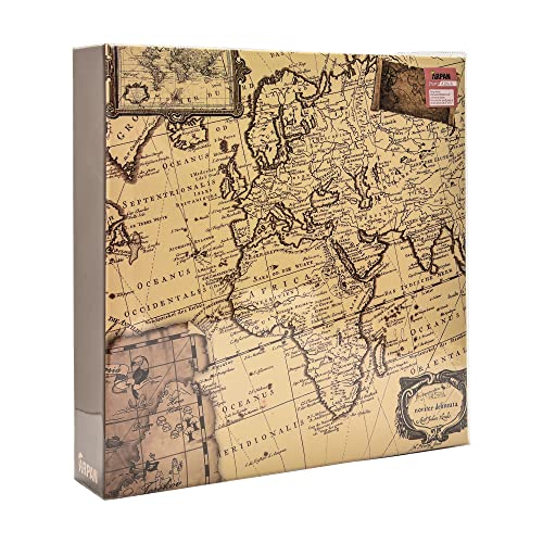 Arpan Extra-Large 3-Ring Binder Self Adhesive Photo Album 20/Sheets 40/Sides (Old Map)