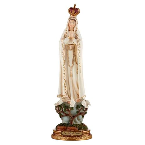 Avalon Gallery 100th Anniversary Edition Crowned Our Lady of Fatima Figurine, 12-Inch, Large English