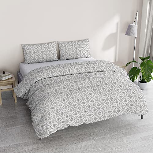 Athena Duvet Cover Set, Made in Italy, Double Dora, Taupe