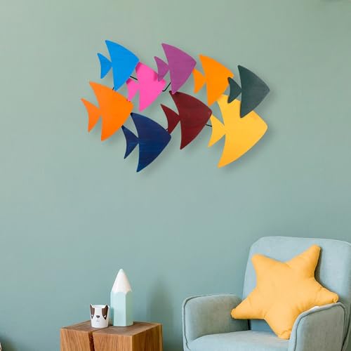 Hand-Painted Decorative Metal Wall Accessory, 100 x 70 x 5 cm, 100% Metal, Unique Colour Variations, Perfect for Home Decor & Art Lovers
