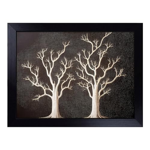 Lap Tray with Bean Bag Cushion, Amazing Trees - Handmade in the UK, Raised Wooden Edge, Padded Cushion, Heat-Resistant Wipe-Clean Surface, for Meals, Laptops and Crafts