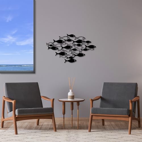 Stylish Black Decorative Metal Wall Accessory, 41 x 70 cm, 100% Metal, 1.5 mm Thickness, Perfect for Modern Home Decor & Unique Wall Art