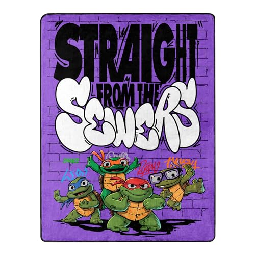 "Northwest Teenage Mutant Ninja Turtles Silk Touch Throw Blanket, 46"" x 60"", Straight from Sewers"