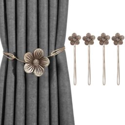 Magnetic Curtain Tieback,4Pcs Curtain Tie Backs-Curtain Drapery Holdbacks,Curtain Retainers that Hold Curtains or Hanging Items in Place, for Thin or Thick Home and Office Curtains