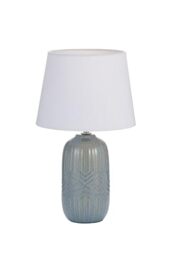 Paulmann Pauleen 48321 Table Light Glowing Hug E14 max. 20W White, Grey Blue Fabric, Ceramic Bedside Table Light