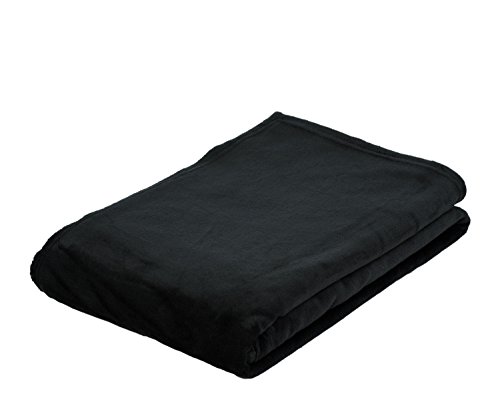 G??zze - Cosy Living Room Blanket/Throw, Memphis, Heavy Fabric Weight 300 g/m??, 180 x 220 cm - Black