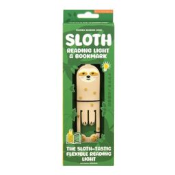 Gift Republic Book Buddy - Sloth Reading Light and Bookmark – Flexible LED Night Light for Reading in Bed – Clip-On Sloth Bookmark for Books – Kids Gift Idea, Cream