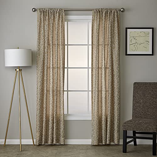 SKL Home by Saturday Knight Ltd. Home by Saturday Knight Ltd. Cheetah Spot Window Curtain Panel, 56x84, Toast