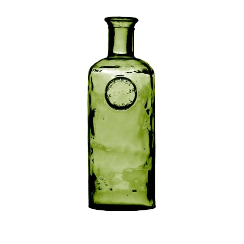 NATURAL LIVING Adele Bottle Vase 2.3 L Recycled Glass Emerald D13 x H35