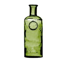 NATURAL LIVING Adele Bottle Vase 2.3 L Recycled Glass Emerald D13 x H35