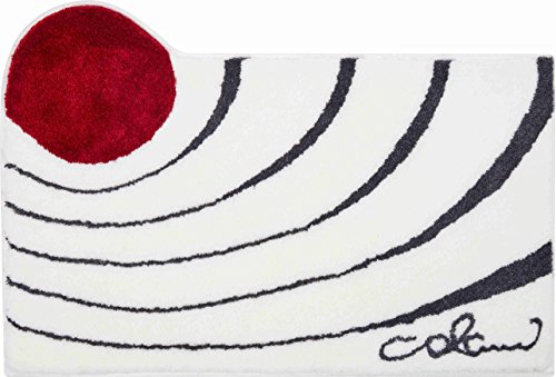 Grund Designer Bath Mat COLANI, Ultra Soft and Absorbent, Anti Slip, 5 Years Warranty, Colani 2, Bath Mat 80x150 cm, White