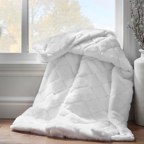 Catherine Lansfield, White, Throw-137x170cm DS/55599/W/130170/WH