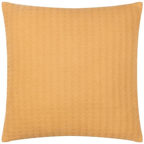 Yard furn Hush Feather Filled Cushion - Soft Gauze Cotton Comfort (Honey - 45x45cm)