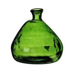 NATURAL LIVING Mila Vase 10 L Recycled Glass Emerald Diameter 33 cm x Height 33 cm