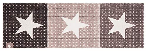 Zala Living Washable Kitchen Rug, Star Boulevard (45 x 140 cm, 100% Polyamide, Non-Slip, Suitable for Underfloor Heating) Brown