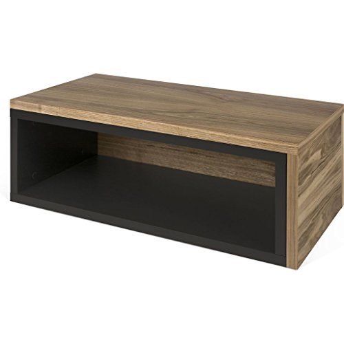 TemaHome Jazz Coffee Table, Wood, Walnut and Black, 90 x 45 x 33 cm