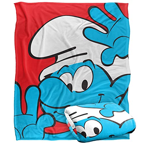 The Smurfs Smurf Closeup Silky Touch Super Soft Throw Blanket 152 X 127 Cm