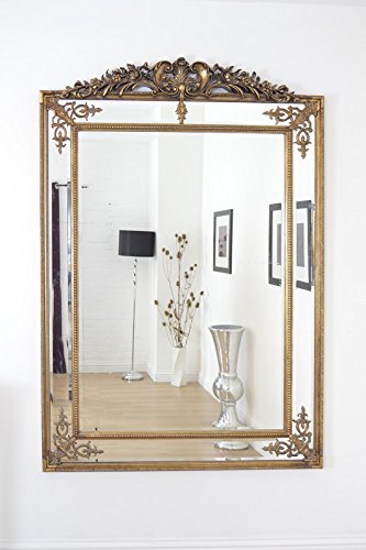 Gold Ornate Gilt Design Gold Mirror 6FT4 X 4FT6