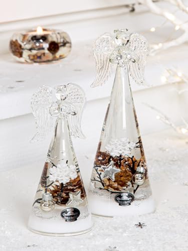Pack of 6 Dreamlight, Tealight Candle Holder, UFO Medium, Shell Pattern, Glass, Beige, Natural Colours, PU 6, H. 5 cm, D. 12 cm