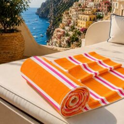 PETTI Artigiani Italiani - Microfibre Beach Towel, Beach or Pool Towel, Beach Towel, Large 90 x 180 cm, Millerighe 04