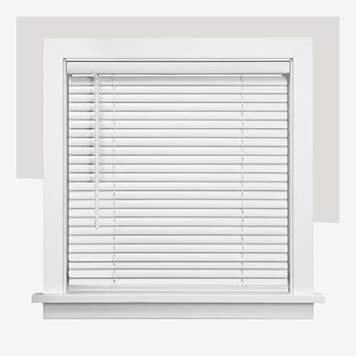 "CHICOLOGY Mini Blinds for Windows - Horizontal, Gloss White, 22""W x 72""H"