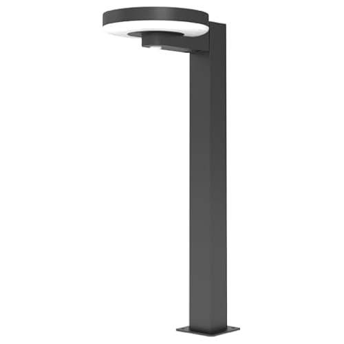 4lite Arundel Solar Outdoor Bollard Light (Anthracite) 650lm Motion Sensored IP44 Rated Exterior Garden Light - 4L2/6019-4Yr Guarantee