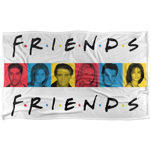 Friends Cast Blocks Super Soft Snuggle Blanket with Silky Touch - 91 x 147 cm
