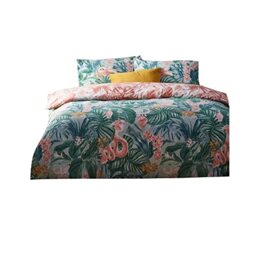 furn. Medinilla Double Duvet Cover Set, Cotton, Polyester, Sage/Blush