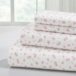 Modern Threads Soft Microfiber Printed Bed Sheets - Luxurious Includes Flat Sheet, Fitted Sheet with Deep Pockets, & Pillowcases Ivory Full
