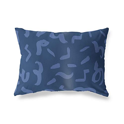 Bonamaison Decorative Cushion Cover Blue, Throw Pillow Covers, Home Decorative Pillowcases for Livingroom, Sofa, Bedroom, Size:35x50 Cm - Designed and Manufactured in Turkey