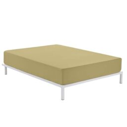 Alexandra House Living Fitted Sheet Light Brown 190/200 x 200 cm
