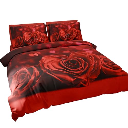 PETTI Artigiani Italiani - Double Duvet Cover Set 230 x 220 cm (2 Pillowcases 75 x 50 cm Included), Microfibre Duvet Cover Set with Passion Digital Print - Made in Italy