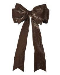 Extra Large Espresso Velvet Bow Christmas Tree Topper, Big Espresso Bow Decoration