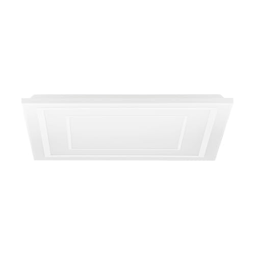 Eglo LED Panel Albarca, dimmable Ceiling Light Fixture, Square Bedroom, Office and Living Room lamp, White Aluminium and Plastic, Warm - Cool White, 17.2 x 17.2