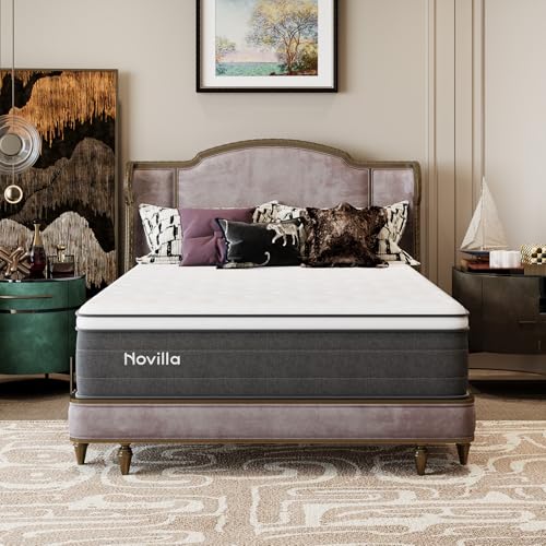 Novilla 2FT6 Small Single Mattress 27cm – Hybrid Pocket Sprung Mattress, Medium Firm, AirFlow Wave Foam, Edge Support, Mattress in a Box (75x190cm)
