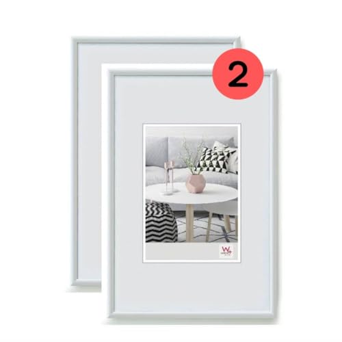 walther Design Picture Frame White 20 x 30 cm Twin Pack, Galeria Plastic Frame KW030HD