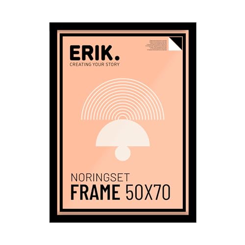 Grupo Erik 50x70 Picture Frame - Black Photo Frames Wall, Large Picture Frames 50cm x 70cm, Family Photo Frame, Art Wall Decor - New Home Gifts, Home Decor Gifts