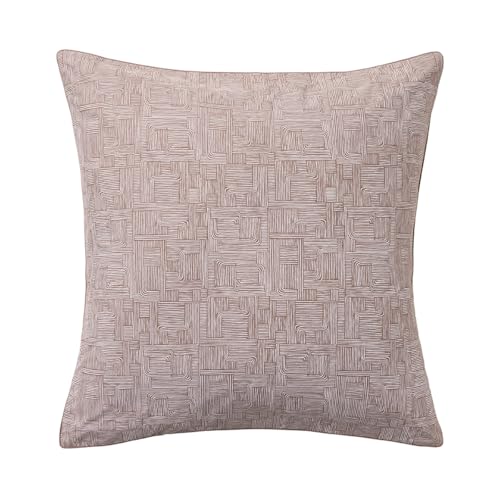 Printed pillowcase in cotton percale, GEO Mineral, 65 x 65 cm, ESSIX