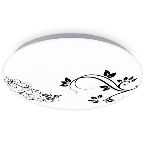 BRILONER 28 cm Flower Design LED Ceiling Light Neutral White LED Ceiling Light Living Dining Room Kitchen Children's Bedroom Spotlight